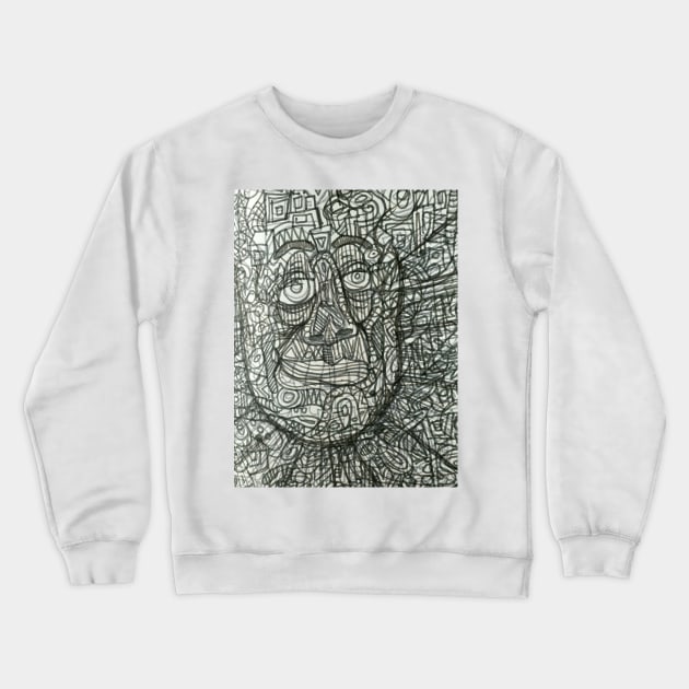 greyscale face Crewneck Sweatshirt by BondonArt